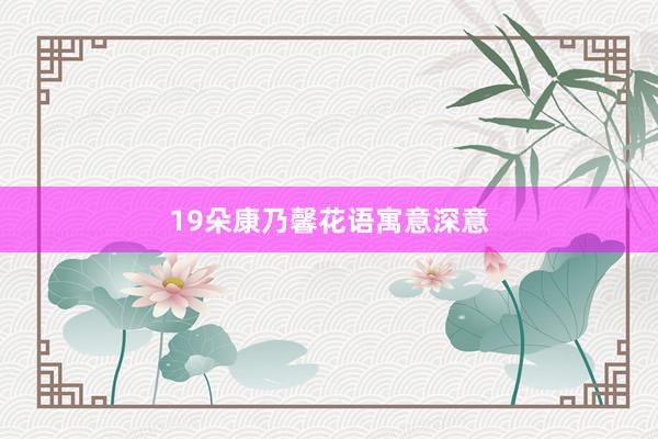 19朵康乃馨花语寓意深意